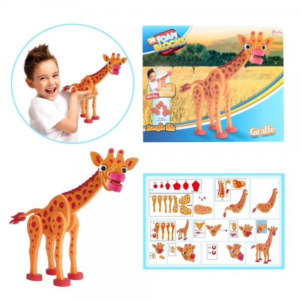 3D Puzzle Construction Foam - Giraffe