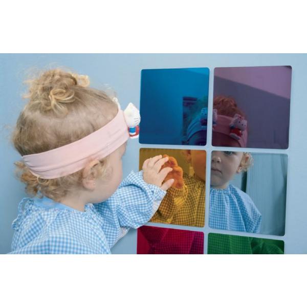 Acrylic coloured mirrors - set of 6