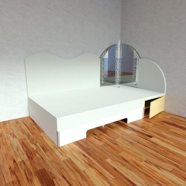 Corner Module Musical Waterbed - 910 Canvas White