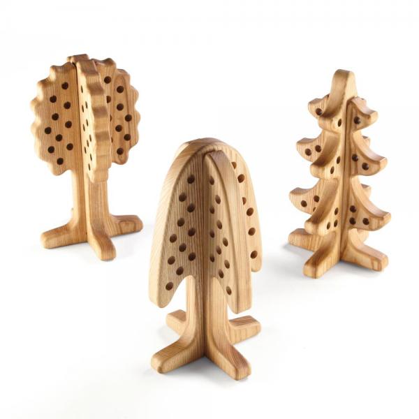 Wooden 3D Threading and Lacing Trees