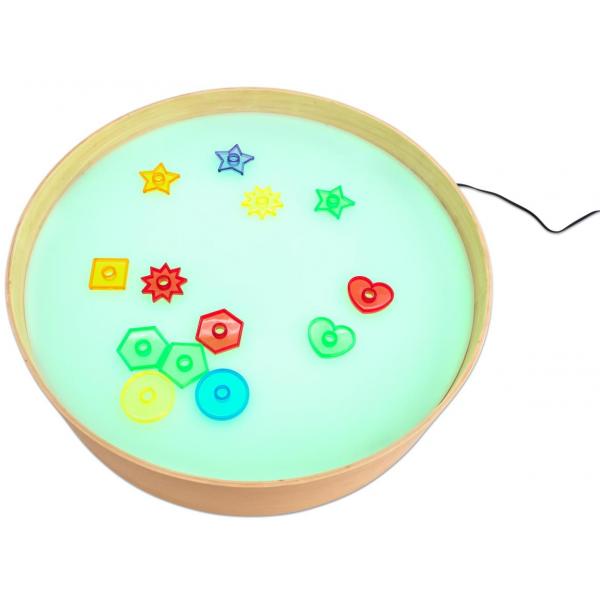 Wooden sensory light box with remote control