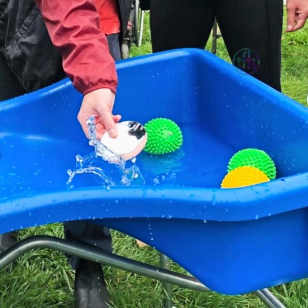 Hourglass Sandpit & Water Tray for wheelchair user