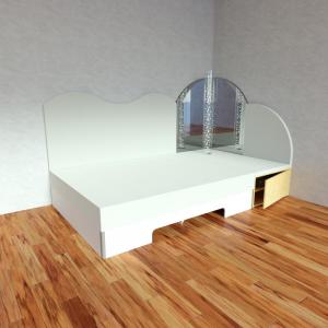 Corner Module Waterbed - 910 Canvas White