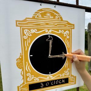 Clocks chalkboards