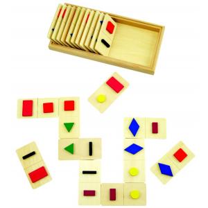 Tactile domino - shapes and colours
